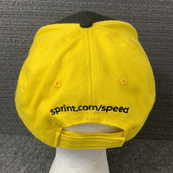 Nascar Sprint Cup Series Hat Men's Adjustable Black Yellow Strapback by Octagon - Picture 7 of 13